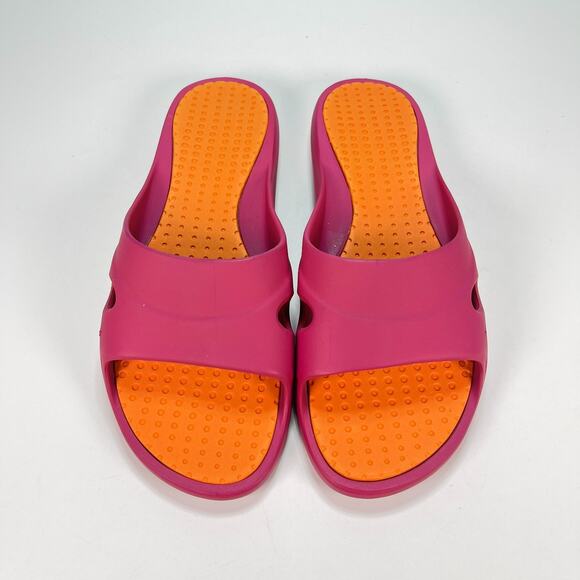 Grendene Pink Orange Flip Flops Sandals Summer Beach Casual Shoes Women's Size 8 - Picture 3 of 9